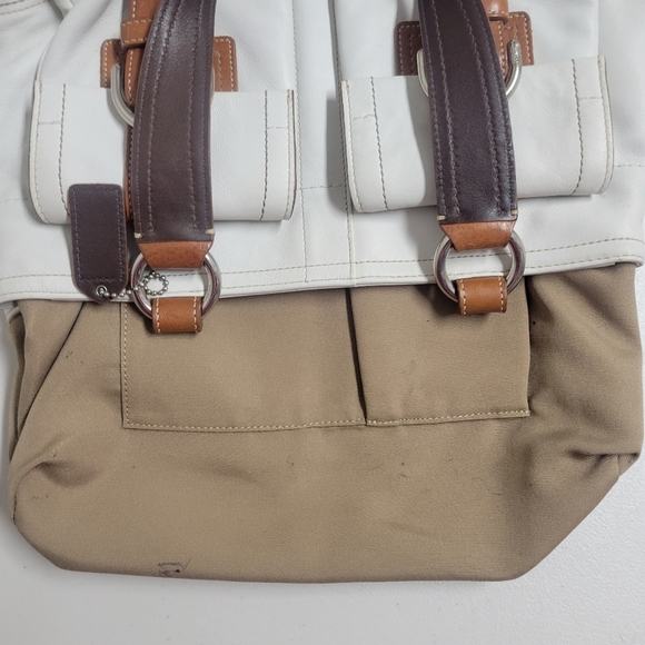 Coach Classic Soho Leather Double Pocket Satchel Shoulder Bag. - Picture 9 of 15